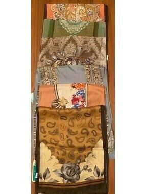 100% Pure Silk Long Neck Scarf - NWT